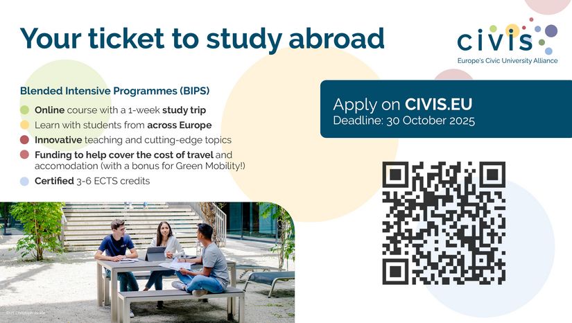 Νέος κύκλος αιτήσεων για μαθήματα BIPs - Ευκαιρίες συμμετοχής φοιτητών του Ε.Κ.Π.Α. στις νέες εκπαιδευτικές δράσεις του CIVIS